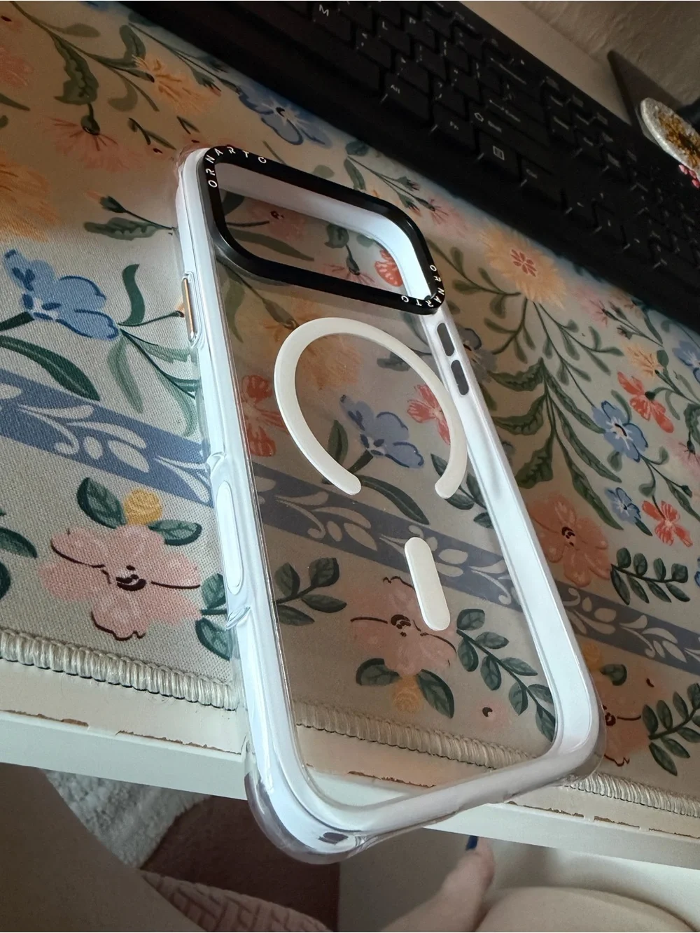 ORNARTO Diamond Air Case for iPhone 17 Pro Max in WHITE